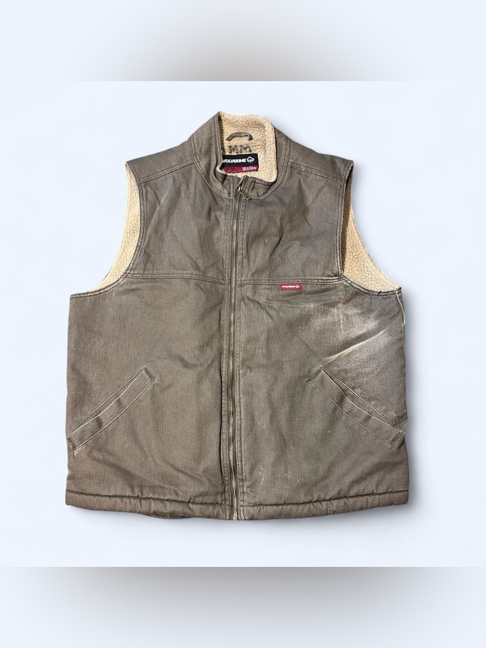 Grunge Brown Sherpa Work Vest by Wolverine!